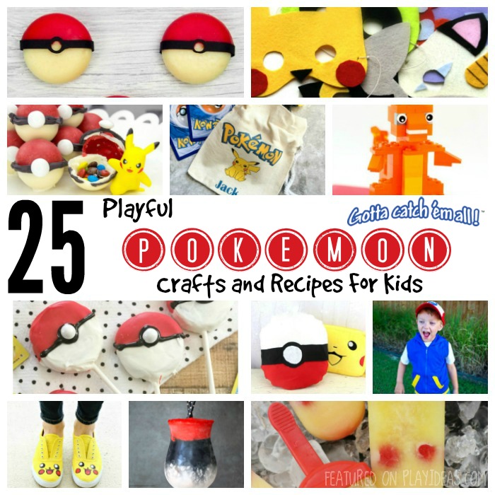 25 Playful Pokemon Crafts and Recipes for kids!