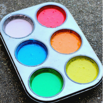 Recycled DIY Chalk Paint Recipe for kids!