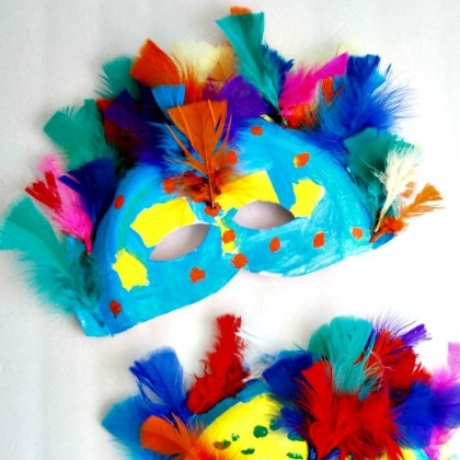 carnival masks, 25 Beautiful Brazil-Inspired Crafts For Kids, Brazil crafts, country inspired crafts, country-themed projects. kids crafts country
