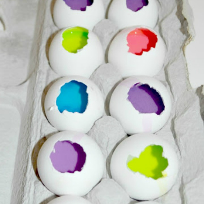 Pretend Chalk Eggs Paint with the kids!
