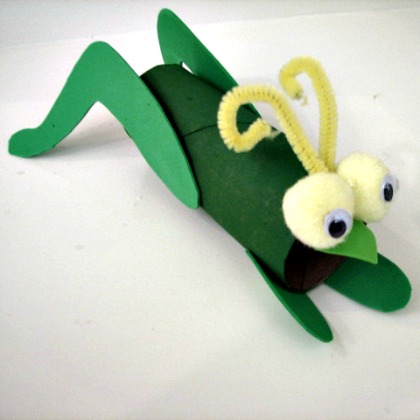 cricket, 25 Groovy Green Crafts For Preschoolers, green crafts, crafts for preschoolers, easy diy crafts, green projects, project ideas for preschoolers, earth day ideas, green colored crafts