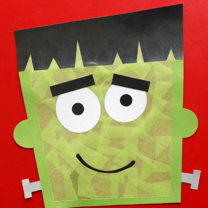 frankenstein's monster, 25 Groovy Green Crafts For Preschoolers, green crafts, crafts for preschoolers, easy diy crafts, green projects, project ideas for preschoolers, earth day ideas, green colored crafts
