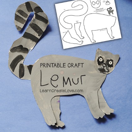lemur craft, 25 Beautiful Brazil-Inspired Crafts For Kids, Brazil crafts, country inspired crafts, country-themed projects. kids crafts country