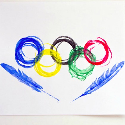 olympic circles and feathers
