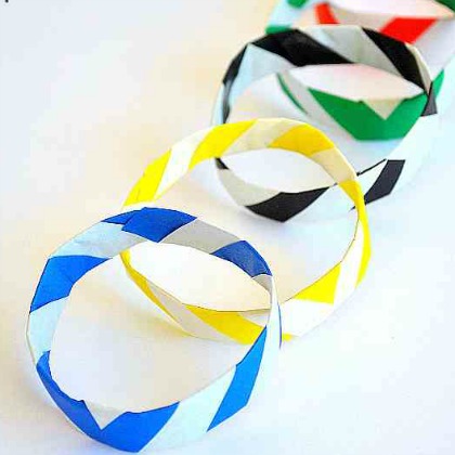olympic origami bracelets
