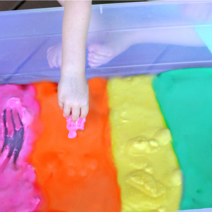 Fizzy Rainbow Slushy Art Craft for kids!