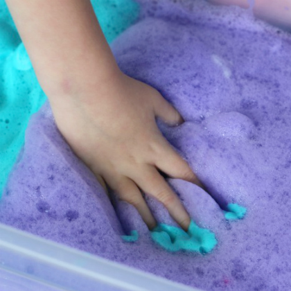 Soap Foam Calm Play Activity for kids!