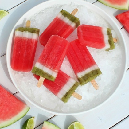 watermelon kiwi lime pop, Mid-Summer Homemade Popsicles For Kids