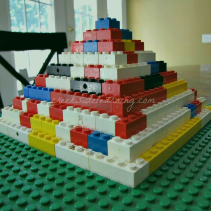 Colorful Lego Ancient Pyramids from Egypt Activities for Kids