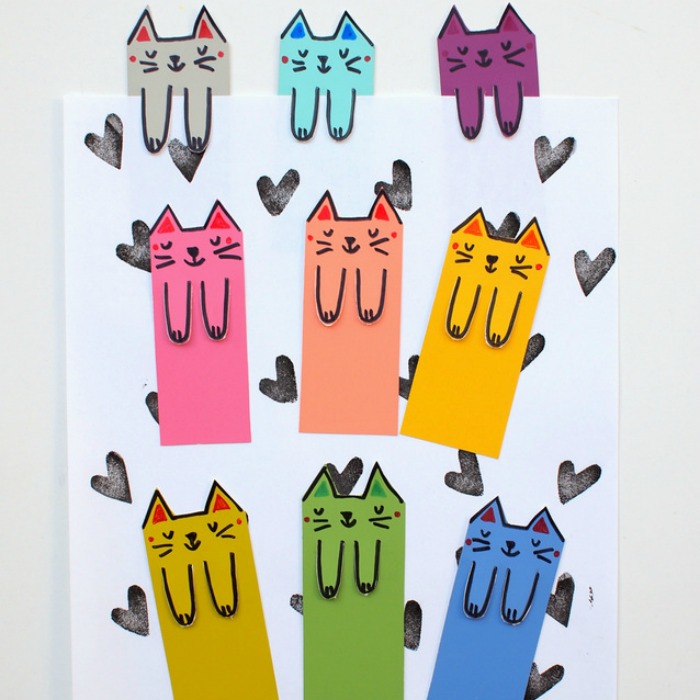 Adorable Cat Bookmarks. DIY Super Cute Cat Bookmarks