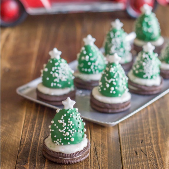 chocolate-covered strawberries, christmas trees, Whimsical Winter Snacks For Kids