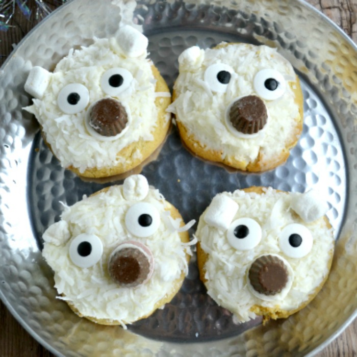 polar bear cupcakes, Whimsical Winter Snacks For Kids