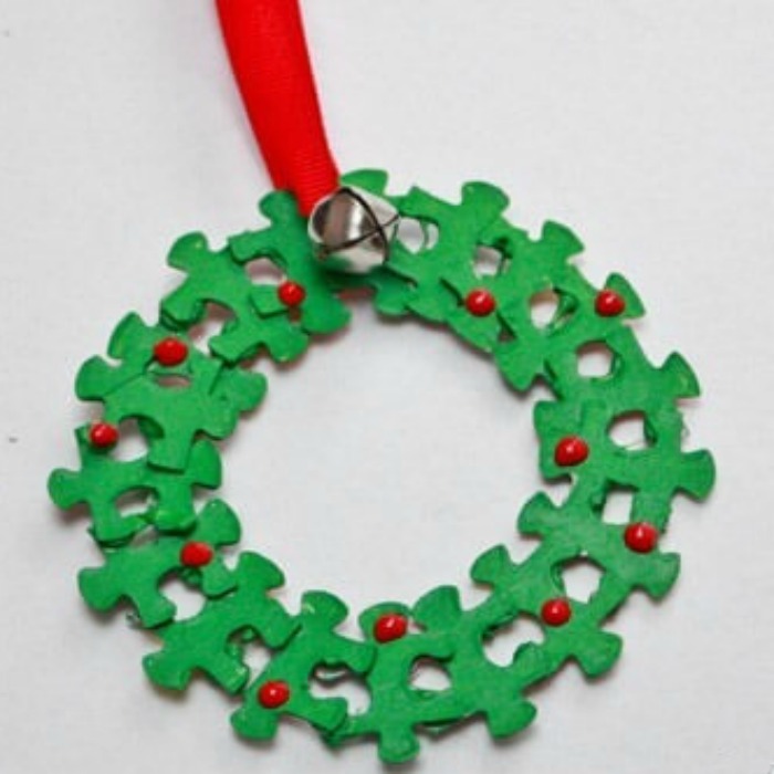 puzzle wreath, Cool Winter Wreath Crafts For Kids