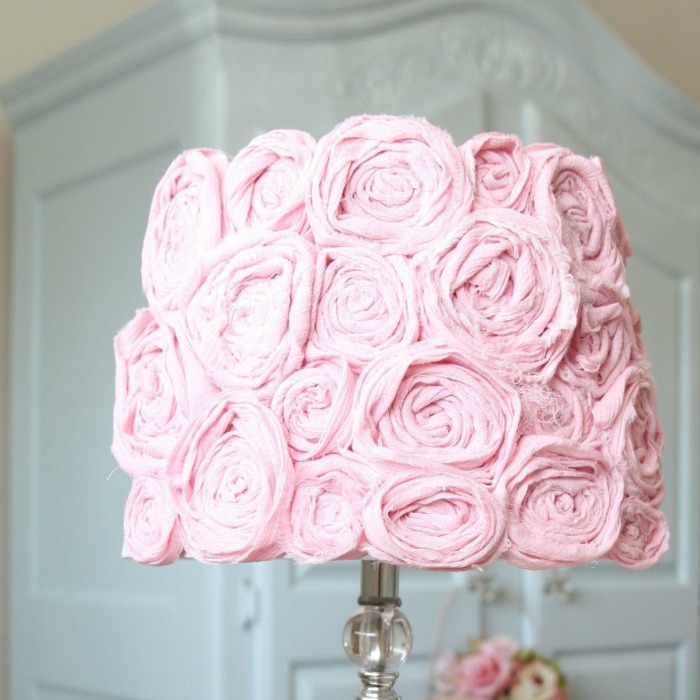 Classy-Rose-Fabric-Lamp-for-Girl's-Lampshade