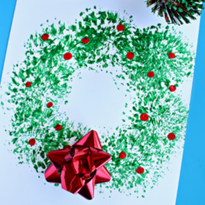 painted wreath, Cool Winter Wreath Crafts For Kids