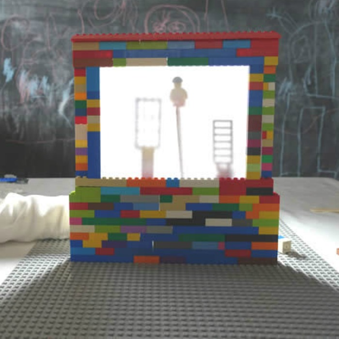 Colorful Lego Shadow Puppets Activities for Kids