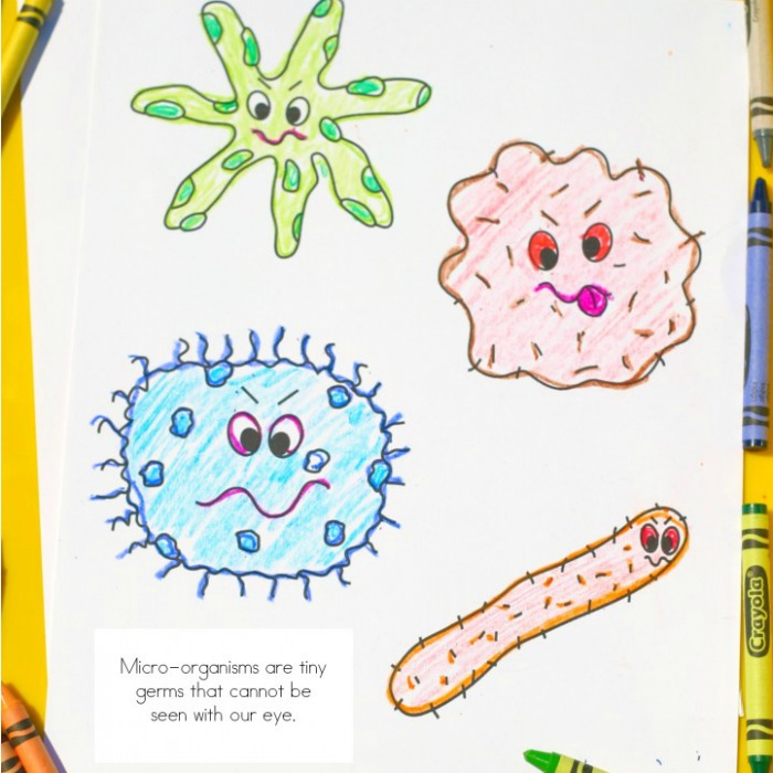 germs printables, sick days ideas, activities for kids on sick days, feel better activities, stress relief activities for kids, what to do when your kid is sick