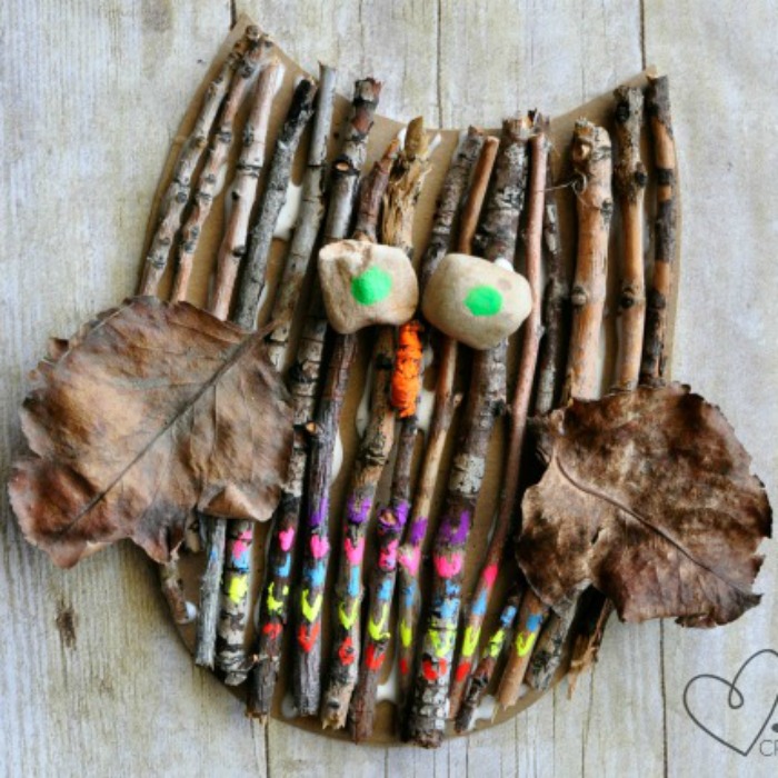 Owl stick craft, Spectacular Stick Crafts For Kids