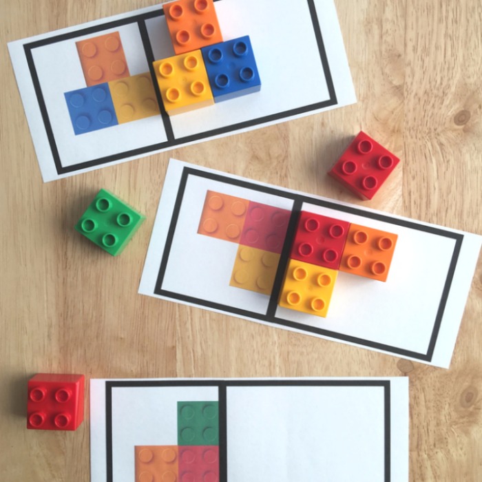 Lego Matching Game Activities for Kids