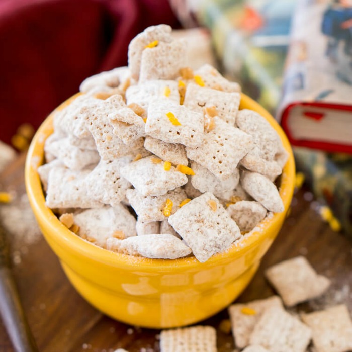 Harry Potter Butterbeer Muddy Buddies for kids!