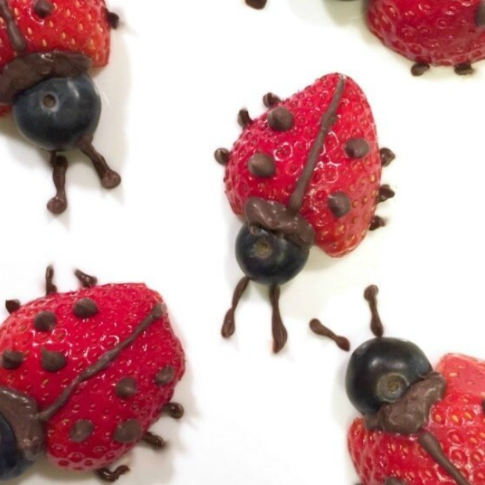 Ladybug Strawberry Snacks