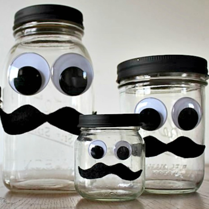 Silly Mustache Coin Bank Jars for kids!