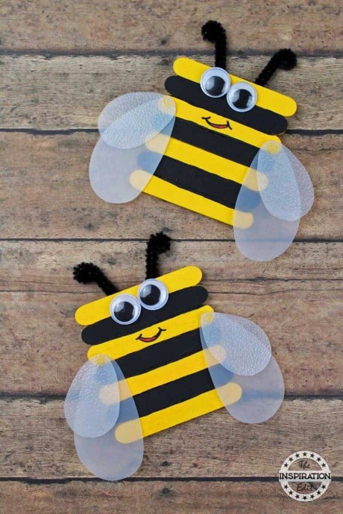 DIY Bumble Bee Popsicle Stick Craft-play-ideas