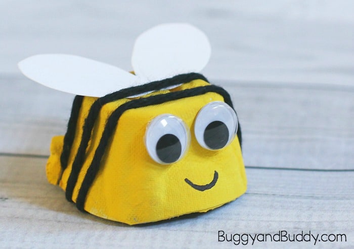 DIY Recycled Egg Carton Bee-craft-art