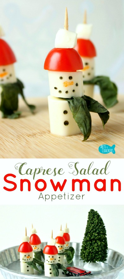 caprese snowmen, cheese, Whimsical Winter Snacks For Kids