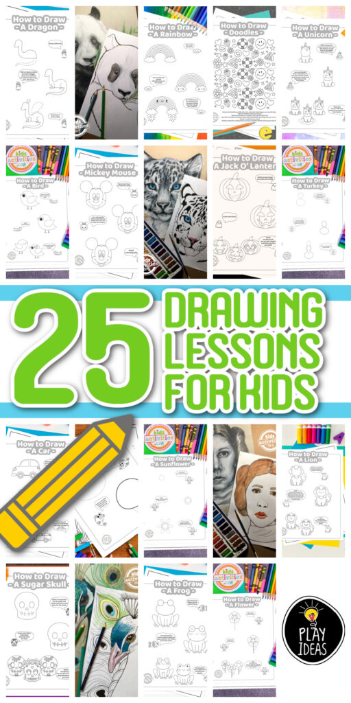 25 Easy Drawing Lessons for Kids from Play Ideas Pinterest