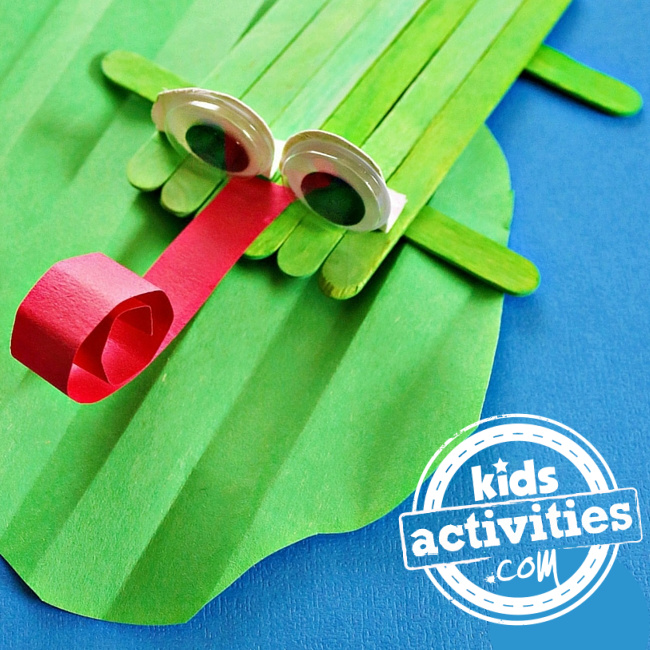 Fun popsicle stick frog craft for preschoolers from Kids Activities Blog