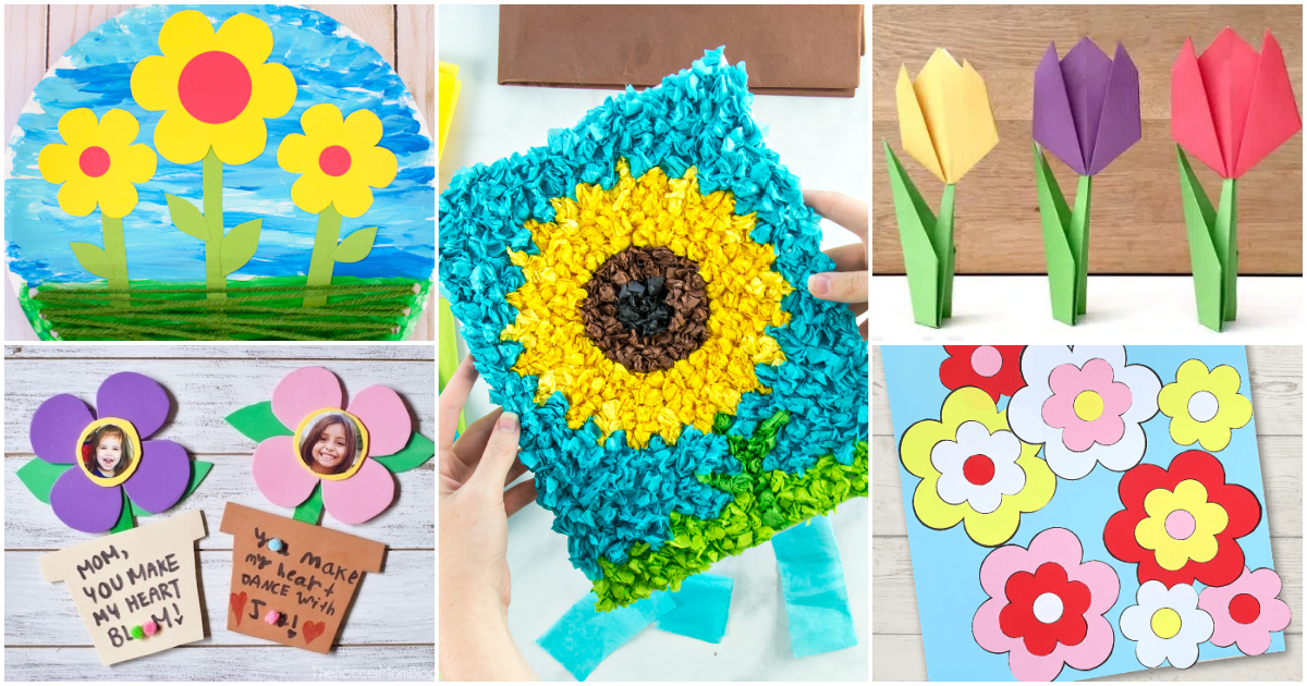 spring flower crafts for kids