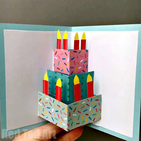 Birthday Cake Handmade Greeting Card by Rose Line – Artisan Collective  Australia